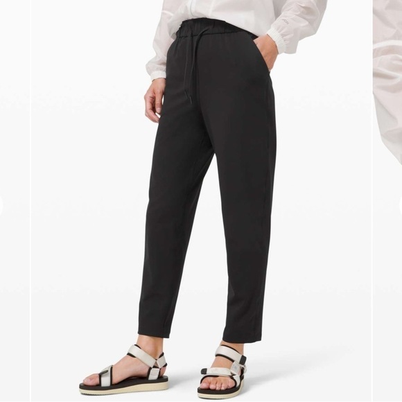 Lululemon Keep Moving Pant 7/8 High-Rise Black with Drawstring - Picture 1 of 13